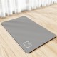 GIBZ Waterproof Feeding Mat Cat Food and Water Bowl Mat Square Non-Slip Plain Bowl Mat Pet Place Mat Dark Grey 50 x 70 cm