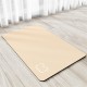 GIBZ Waterproof Feeding Mat Cat Food and Water Bowl Mat Square Non-Slip Plain Bowl Mat Pet Place Mat Dark Grey 50 x 70 cm