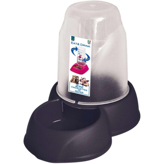 GP GP10089 Non-Slip Hopper with Feeder and Water Bottle Medium GP GP10089 Non-Slip Hopper with Feeder and Water Bottle Medium