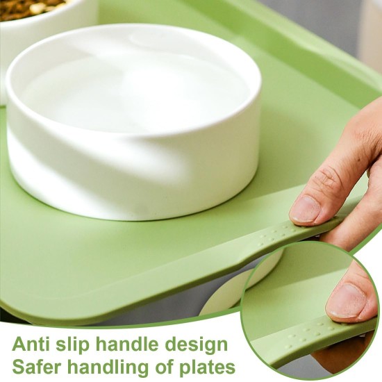 GRKB 1 x 28 x 19.5 cm green bowl mat dog feeding bowl mat silicone mat with rim bowls drinking accessories for cats bowl mat cats non-slip and waterproof feeding mat with rim GRKB 1 x 28 x 19.5 cm green bowl mat dog feeding bowl mat silicone mat with rim bowls drinking accessories for cats bowl mat cats non-slip and waterproof feeding mat with rim