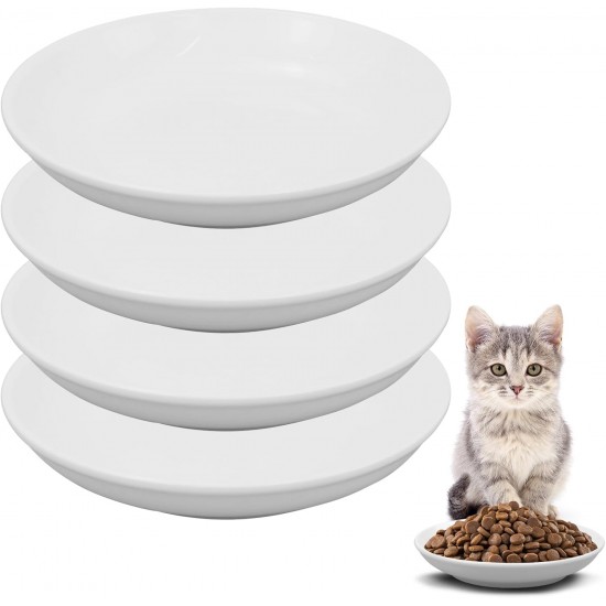 Galerie SV Set of 6 Cat Feeding Bowls - Cat Bowl Set - Ceramic Cat Bowl - Raised Cat Bowl - Cat Feeding Bowl - White (Fishbone Pattern) Galerie SV Set of 6 Cat Feeding Bowls - Cat Bowl Set - Ceramic Cat Bowl - Raised Cat Bowl - Cat Feeding Bowl - White (Fishbone Pattern)