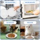 Galerie SV Set of 6 Cat Feeding Bowls - Cat Bowl Set - Ceramic Cat Bowl - Raised Cat Bowl - Cat Feeding Bowl - White (Fishbone Pattern) Galerie SV Set of 6 Cat Feeding Bowls - Cat Bowl Set - Ceramic Cat Bowl - Raised Cat Bowl - Cat Feeding Bowl - White (Fishbone Pattern)
