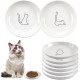 Galerie SV Set of 6 Cat Feeding Bowls - Cat Bowl Set - Ceramic Cat Bowl - Raised Cat Bowl - Cat Feeding Bowl - White (Fishbone Pattern) Galerie SV Set of 6 Cat Feeding Bowls - Cat Bowl Set - Ceramic Cat Bowl - Raised Cat Bowl - Cat Feeding Bowl - White (Fishbone Pattern)