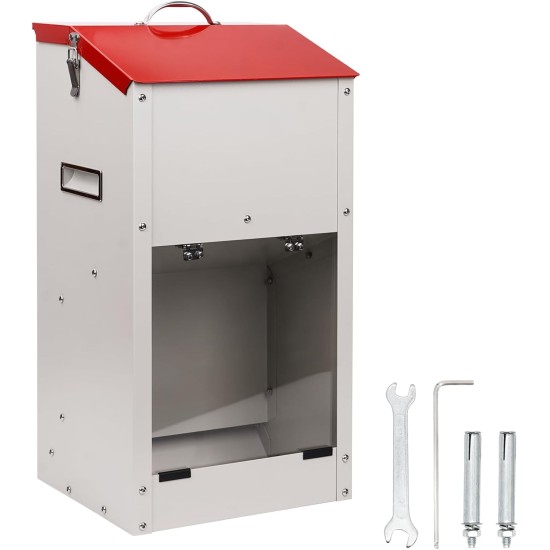 Galvanised Automatic Dog Feeder for Large Dogs, 11 kg Outdoor Pets Feeder Gravity Feeder Galvanised Automatic Dog Feeder for Large Dogs, 11 kg Outdoor Pets Feeder Gravity Feeder