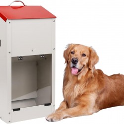 Galvanised Automatic Dog Feeder for Large Dogs, 11 kg Outdoor Pets Feeder Gravity Feeder Galvanised Automatic Dog Feeder for Large Dogs, 11 kg Outdoor Pets Feeder Gravity Feeder