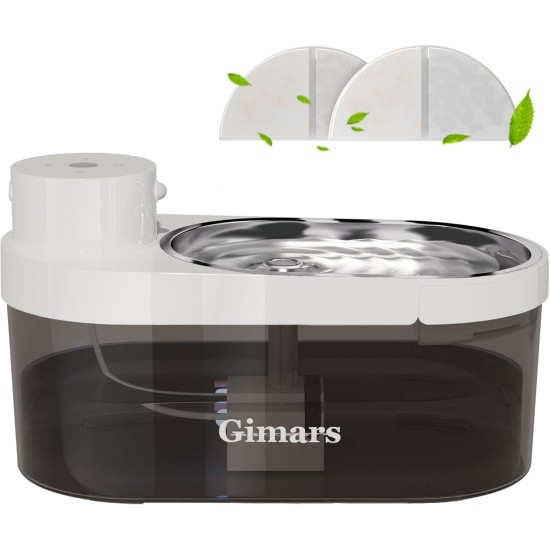 Gimars 4L UltraQuiet BPA-Free Cat Fountain Wireless with Motion Sensor, 5000 mAh Battery, Drinking Fountain for Cats, Wireless, Water Fountain for Cats with Sensor, Cat Drinking Fountain without Cable