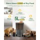 Gimars Automatic Cat Feeder for 2 Cats, 5L, 12 Servings, 6 Meals a Day, Timed Automatic Cat Feeder with 2 Stainless Steel Bowls, Dual Power Supply Gimars Automatic Cat Feeder for 2 Cats, 5L, 12 Servings, 6 Meals a Day, Timed Automatic Cat Feeder with 2 Stainless Steel Bowls, Dual Power Supply