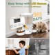 Gimars Automatic Cat Feeder for 2 Cats, 5L, 12 Servings, 6 Meals a Day, Timed Automatic Cat Feeder with 2 Stainless Steel Bowls, Dual Power Supply Gimars Automatic Cat Feeder for 2 Cats, 5L, 12 Servings, 6 Meals a Day, Timed Automatic Cat Feeder with 2 Stainless Steel Bowls, Dual Power Supply