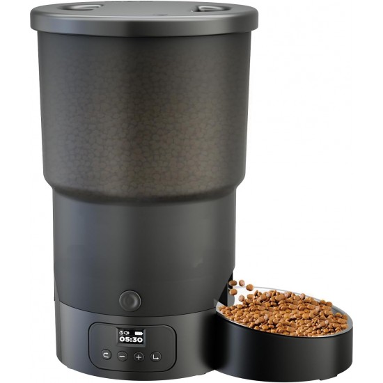 Gimars Automatic Cat Feeder for 2 Cats, 5L, 12 Servings, 6 Meals a Day, Timed Automatic Cat Feeder with 2 Stainless Steel Bowls, Dual Power Supply Gimars Automatic Cat Feeder for 2 Cats, 5L, 12 Servings, 6 Meals a Day, Timed Automatic Cat Feeder with 2 Stainless Steel Bowls, Dual Power Supply