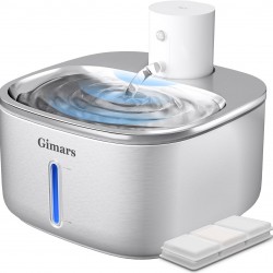 Gimars Cat Fountain Wireless Stainless Steel 3.2 L Super Quiet Drinking Fountain for Cat Fountain Cat Fountain with Motion Sensor 5000 mAh Battery Drinking Fountain Water Dispenser for Dogs Wireless Gimars Cat Fountain Wireless Stainless Steel 3.2 L Super Quiet Drinking Fountain for Cat Fountain Cat Fountain with Motion Sensor 5000 mAh Battery Drinking Fountain Water Dispenser for Dogs Wireless