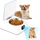 Goshyda Automatic Pet Feeder, Infrared Sensor to Open the Lid, Intelligent Automatic Pet Feeder for Dogs and Cats with Removable Feeding Bowls, Digital Display