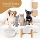 HCHLQLZ Raised Feeding Bowl for Cats Dogs and Puppies with Bowl Stand - Ceramic Dog Bowl Set of 2 for Cats Dogs Puppy Food and Water