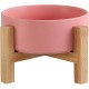 HCHLQLZ Raised Feeding Bowl for Cats Dogs and Puppies with Bowl Stand - Ceramic Dog Bowl Set of 2 for Cats Dogs Puppy Food and Water