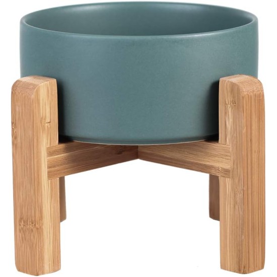 HCHLQLZ Raised Feeding Bowl for Cats Dogs and Puppies with Bowl Stand - Ceramic Dog Bowl Set of 2 for Cats Dogs Puppy Food and Water HCHLQLZ Raised Feeding Bowl for Cats Dogs and Puppies with Bowl Stand - Ceramic Dog Bowl Set of 2 for Cats Dogs Puppy Food and Water