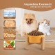 HCHLQLZ Raised Feeding Bowl for Cats Dogs and Puppies with Bowl Stand - Ceramic Dog Bowl Set of 2 for Cats Dogs Puppy Food and Water