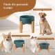 HCHLQLZ Raised Feeding Bowl for Cats Dogs and Puppies with Bowl Stand - Ceramic Dog Bowl Set of 2 for Cats Dogs Puppy Food and Water