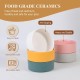 HCHLQLZ Raised Feeding Bowl for Cats Dogs and Puppies with Bowl Stand - Ceramic Dog Bowl Set of 2 for Cats Dogs Puppy Food and Water