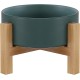 HCHLQLZ Raised Feeding Bowl for Cats Dogs and Puppies with Bowl Stand - Ceramic Dog Bowl Set of 2 for Cats Dogs Puppy Food and Water