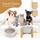 HCHLQLZ Raised Feeding Bowl for Cats Dogs and Puppies with Bowl Stand - Ceramic Dog Bowl Set of 2 for Cats Dogs Puppy Food and Water