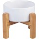 HCHLQLZ Raised Feeding Bowl for Cats Dogs and Puppies with Bowl Stand - Ceramic Dog Bowl Set of 2 for Cats Dogs Puppy Food and Water