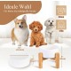 HCHLQLZ Raised Feeding Bowl for Cats Dogs and Puppies with Bowl Stand - Ceramic Dog Bowl Set of 2 for Cats Dogs Puppy Food and Water