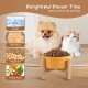 HCHLQLZ Raised Feeding Bowl for Cats Dogs and Puppies with Bowl Stand - Ceramic Dog Bowl Set of 2 for Cats Dogs Puppy Food and Water