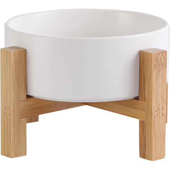 HCHLQLZ Raised Feeding Bowl for Cats Dogs and Puppies with Bowl Stand - Ceramic Dog Bowl Set of 2 for Cats Dogs Puppy Food and Water HCHLQLZ Raised Feeding Bowl for Cats Dogs and Puppies with Bowl Stand - Ceramic Dog Bowl Set of 2 for Cats Dogs Puppy Food and Water
