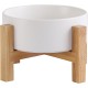 HCHLQLZ Raised Feeding Bowl for Cats Dogs and Puppies with Bowl Stand - Ceramic Dog Bowl Set of 2 for Cats Dogs Puppy Food and Water