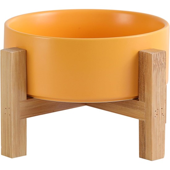 HCHLQLZ Raised Feeding Bowl for Cats Dogs and Puppies with Bowl Stand - Ceramic Dog Bowl Set of 2 for Cats Dogs Puppy Food and Water HCHLQLZ Raised Feeding Bowl for Cats Dogs and Puppies with Bowl Stand - Ceramic Dog Bowl Set of 2 for Cats Dogs Puppy Food and Water