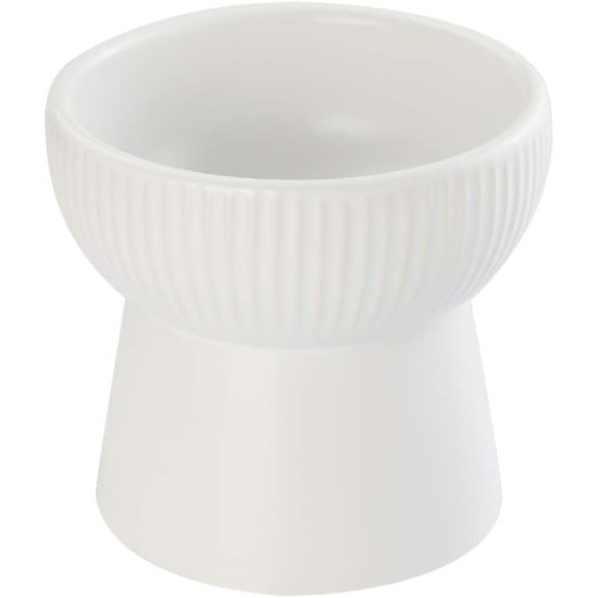 HCHLQLZ White Ceramic Cat Bowl Dog Bowl Feeding Bowl Cat Dog Feeding Station HCHLQLZ White Ceramic Cat Bowl Dog Bowl Feeding Bowl Cat Dog Feeding Station
