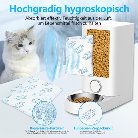 Haliya Pack of 5 Desiccant for Petkit 5L Automatic Cat Feeder, Desiccant Replacement for Feeder for Cats and Dogs, Suitable for Many Scenes Haliya Pack of 5 Desiccant for Petkit 5L Automatic Cat Feeder, Desiccant Replacement for Feeder for Cats and Dogs, Suitable for Many Scenes