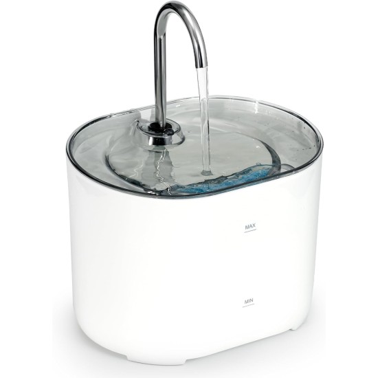 Happy & Polly Cat Fountain - 2.2 L Cat Fountain for Cats Indoor, 24/7 Running Pet Fountain Cat Dog Water Dispenser - Tap Cat Fountain with Strong Filter System Happy & Polly Cat Fountain - 2.2 L Cat Fountain for Cats Indoor, 24/7 Running Pet Fountain Cat Dog Water Dispenser - Tap Cat Fountain with Strong Filter System