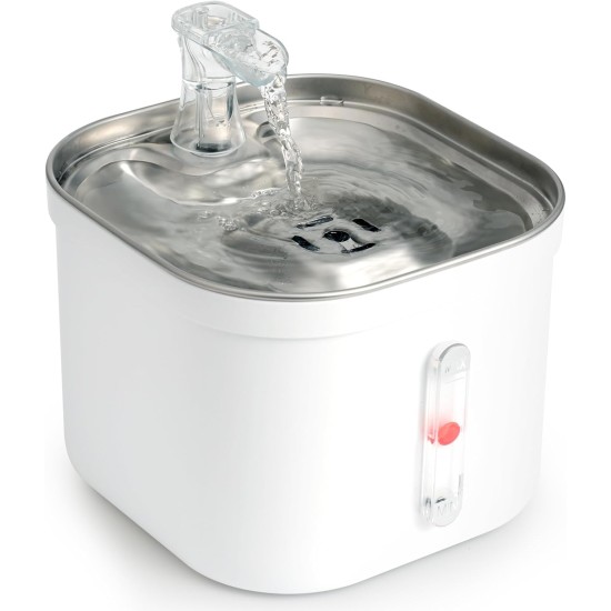 Happy & Polly Cat Fountain - 2L Drinking Fountain for Cats, Quiet Pet Fountain with Tap & Filter System, Continuous Running Drinking Fountain for Cats and Dogs, Ideal for Indoor Use Happy & Polly Cat Fountain - 2L Drinking Fountain for Cats, Quiet Pet Fountain with Tap & Filter System, Continuous Running Drinking Fountain for Cats and Dogs, Ideal for Indoor Use