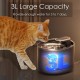 Herzberg HG04142, Distributeur D'eau électrique Pour Animaux Compagnie, 3L, système de Filtration, Pompe Ultra Silencieuse, Capteur Intelligent, Compact Design, Comfortable, Noir et Or, 3 Litres
