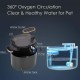 Herzberg HG04142, Distributeur D'eau électrique Pour Animaux Compagnie, 3L, système de Filtration, Pompe Ultra Silencieuse, Capteur Intelligent, Compact Design, Comfortable, Noir et Or, 3 Litres