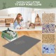 Homegroove 2Pcs Silicone Cat Litter Box Mat, 86.3x55CM Large Kitty Litter Box Mat for Indoor Cats, Litter Trapping (Grey, 86.3x55.8x0.1 Zentimeter) Homegroove 2Pcs Silicone Cat Litter Box Mat, 86.3x55CM Large Kitty Litter Box Mat for Indoor Cats, Litter Trapping (Grey, 86.3x55.8x0.1 Zentimeter)