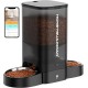 HoneyGuaridan Automatic Cat Feeder, 2 Bowls, 2.4G WiFi Intelligent Cat Feeder with App Control for Remote Feeding, 5L Programmable Feeder for Cats and Dogs (Slow Feeding Bowl)