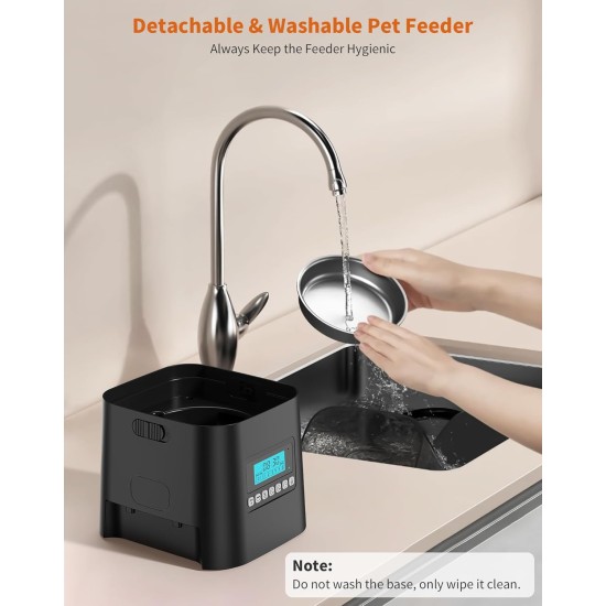 HoneyGuaridan Automatic Cat Feeder 2 Bowls, Distribute Food for 2 Cats Evenly, 3.5 L Automatic Feeder for Cats and Dogs, Stainless Steel Bowl, Voice Recording, 1-6 Meals/Day HoneyGuaridan Automatic Cat Feeder 2 Bowls, Distribute Food for 2 Cats Evenly, 3.5 L Automatic Feeder for Cats and Dogs, Stainless Steel Bowl, Voice Recording, 1-6 Meals/Day