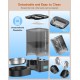 HoneyGuaridan Automatic Cat Feeder 2 Bowls with Motion Sensor, 2.4G WiFi Intelligent Cat Feeder for Remote Feeding, 3.5L Programmable Automatic Feeder for Cats and Dogs HoneyGuaridan Automatic Cat Feeder 2 Bowls with Motion Sensor, 2.4G WiFi Intelligent Cat Feeder for Remote Feeding, 3.5L Programmable Automatic Feeder for Cats and Dogs