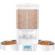 HoneyGuaridan Automatic Cat Feeder 2 Bowls with Motion Sensor, 2.4G WiFi Intelligent Cat Feeder for Remote Feeding, 3.5L Programmable Automatic Feeder for Cats and Dogs