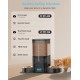 HoneyGuaridan Automatic Cat Feeder 2 Bowls with Motion Sensor, 2.4G WiFi Intelligent Cat Feeder for Remote Feeding, 3.5L Programmable Automatic Feeder for Cats and Dogs