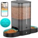 HoneyGuaridan Automatic Cat Feeder 2 Bowls with Motion Sensor, 2.4G WiFi Intelligent Cat Feeder for Remote Feeding, 3.5L Programmable Automatic Feeder for Cats and Dogs HoneyGuaridan Automatic Cat Feeder 2 Bowls with Motion Sensor, 2.4G WiFi Intelligent Cat Feeder for Remote Feeding, 3.5L Programmable Automatic Feeder for Cats and Dogs