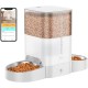 HoneyGuaridan Automatic Cat Feeder 2 Bowls with Motion Sensor, 2.4G WiFi Intelligent Cat Feeder for Remote Feeding, 3.5L Programmable Automatic Feeder for Cats and Dogs HoneyGuaridan Automatic Cat Feeder 2 Bowls with Motion Sensor, 2.4G WiFi Intelligent Cat Feeder for Remote Feeding, 3.5L Programmable Automatic Feeder for Cats and Dogs