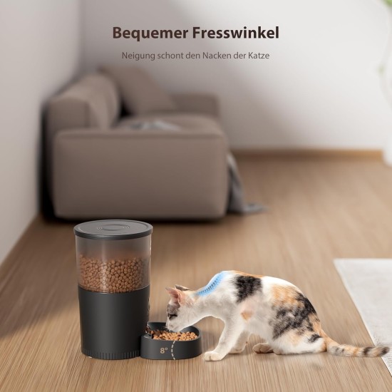 IMIPAW Automatic Cat Feeder with Programmable Timer, Easy to Use, 1-6 Meals a Day, Feeder for Cats and Dogs, 3 L IMIPAW Automatic Cat Feeder with Programmable Timer, Easy to Use, 1-6 Meals a Day, Feeder for Cats and Dogs, 3 L