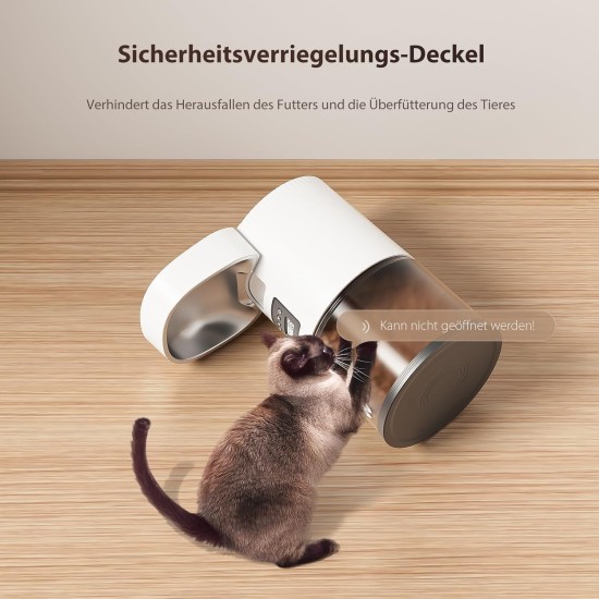 IMIPAW Automatic Cat Feeder with Programmable Timer, Easy to Use, 1-6 Meals a Day, Feeder for Cats and Dogs, 3 L IMIPAW Automatic Cat Feeder with Programmable Timer, Easy to Use, 1-6 Meals a Day, Feeder for Cats and Dogs, 3 L