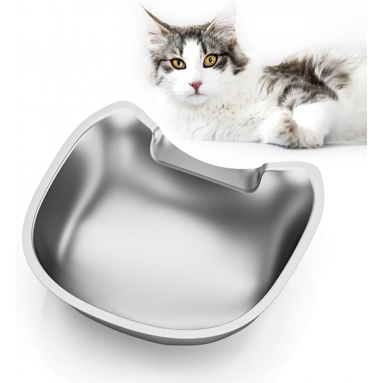 IMIPAW Stainless Steel Cat Bowl for Automatic Feeder for Cats or Small Dogs, Cat Moustache Fatigue Relief Friendly Shape and Easy to Clean IMIPAW Stainless Steel Cat Bowl for Automatic Feeder for Cats or Small Dogs, Cat Moustache Fatigue Relief Friendly Shape and Easy to Clean