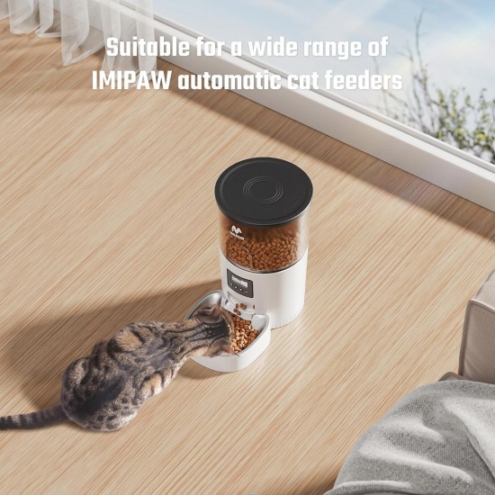 IMIPAW Stainless Steel Cat Bowl for Automatic Feeder for Cats or Small Dogs, Cat Moustache Fatigue Relief Friendly Shape and Easy to Clean IMIPAW Stainless Steel Cat Bowl for Automatic Feeder for Cats or Small Dogs, Cat Moustache Fatigue Relief Friendly Shape and Easy to Clean