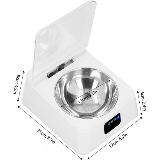 Intelligent Induction Feeder with Lid Opening for Small and Medium Pets, 350 ml, Rechargeable Dog and Cat Feeding Bowl with Infrared Sensor for Intelligent Induction Feeder with Lid Opening for Small and Medium Pets, 350 ml, Rechargeable Dog and Cat Feeding Bowl with Infrared Sensor for