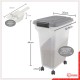 Iris Ohyama Cat Food Storage with Wheels, 30 + 10 L, Black, Airtight Food Box, Dry Food, Food Container, for Dogs, Cats, Pet Food Container, Shovel, BPA-Free, Food Bin Iris Ohyama Cat Food Storage with Wheels, 30 + 10 L, Black, Airtight Food Box, Dry Food, Food Container, for Dogs, Cats, Pet Food Container, Shovel, BPA-Free, Food Bin
