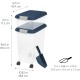 Iris Ohyama Cat Food Storage with Wheels, 30 + 10 L, Black, Airtight Food Box, Dry Food, Food Container, for Dogs, Cats, Pet Food Container, Shovel, BPA-Free, Food Bin Iris Ohyama Cat Food Storage with Wheels, 30 + 10 L, Black, Airtight Food Box, Dry Food, Food Container, for Dogs, Cats, Pet Food Container, Shovel, BPA-Free, Food Bin